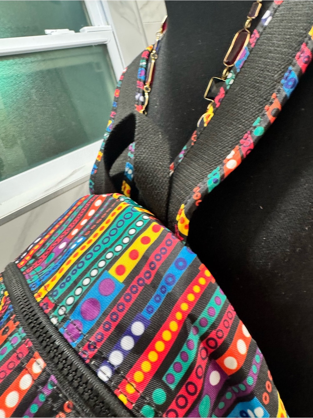 Kipling Multicolor Striped Backpack - Picture 11 of 14